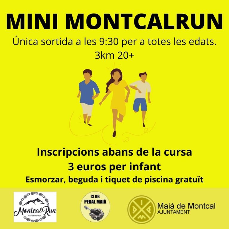 Cartell cursa infantil Mini MontcalRun 2022